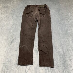 Lee Jeans Womens 14 Black Denim Cotton Stretch Straight Leg Mid Rise Outdoor